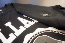 Load image into Gallery viewer, White/Black/Grey Graphic Raglan Tee by Jill Lamm
