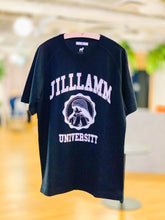 Load image into Gallery viewer, White/Black/Grey Graphic Raglan Tee by Jill Lamm
